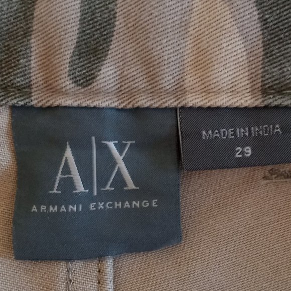 Armani Exchange Camo Cargo Shorts with spell out Belt size 29 - Picture 5 of 9